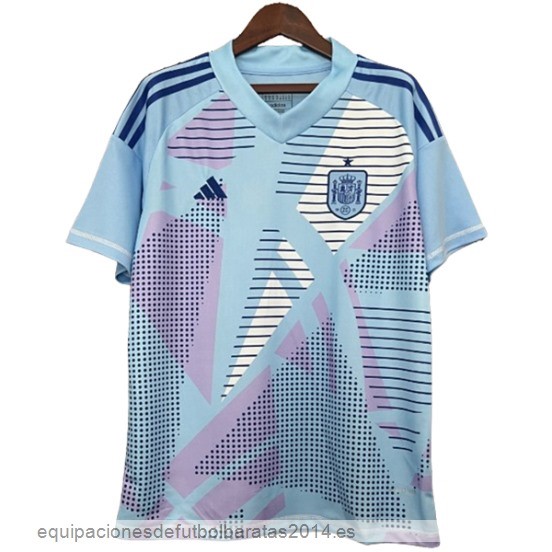 Nuevo Tailandia Portero Camiseta Espana 2024 Azul Baratas